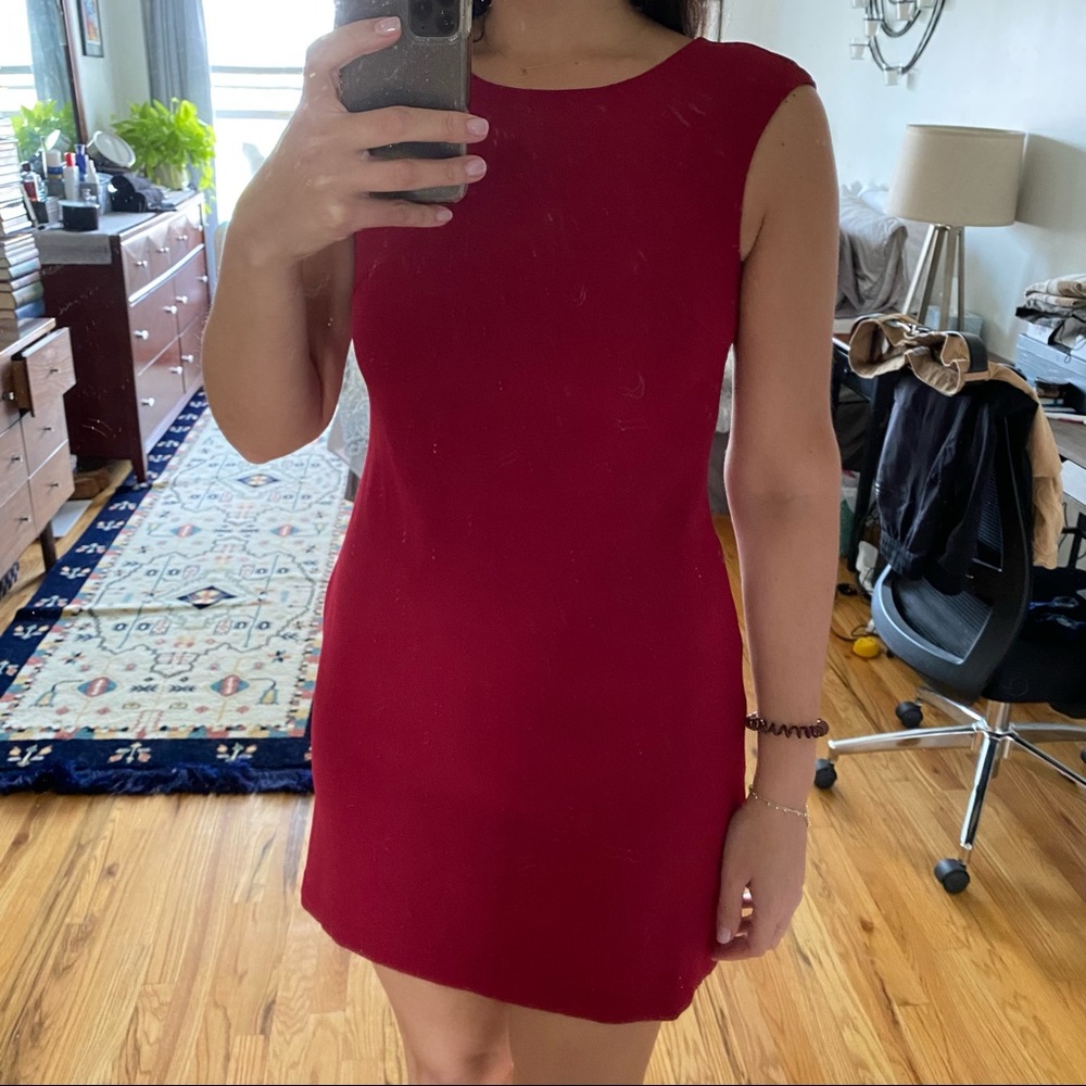 Zara cocktail holiday dress Red M